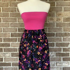 Medium Decree Floral High Low Sheer Maxi With Bow